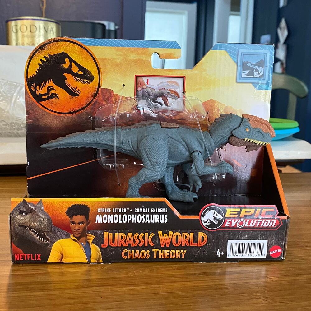 Netflix Epic Evolution Jurassic World Chaos Theory‎ Monolophosaurus Dinosaur Toy